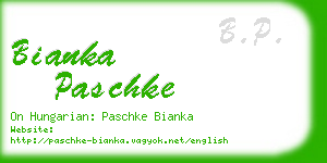 bianka paschke business card